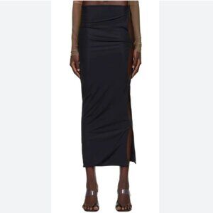 Jade Cropper Black Cut Out Midi Skirt, size S
